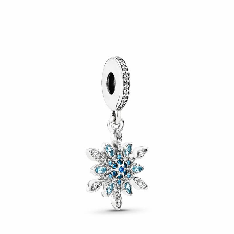 Pandora Crystalized Snowflake Dangle Charm Clearance NZ, Sterling Silver (815624-YHP)